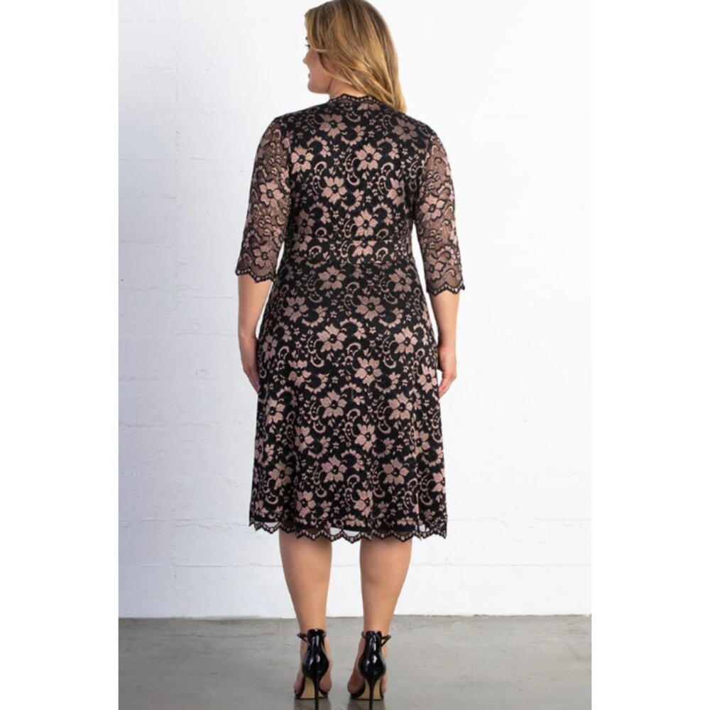 Kiyonna Mon Cherie Plus Size Lace Dress Size 1x EUC - Picture 3 of 5